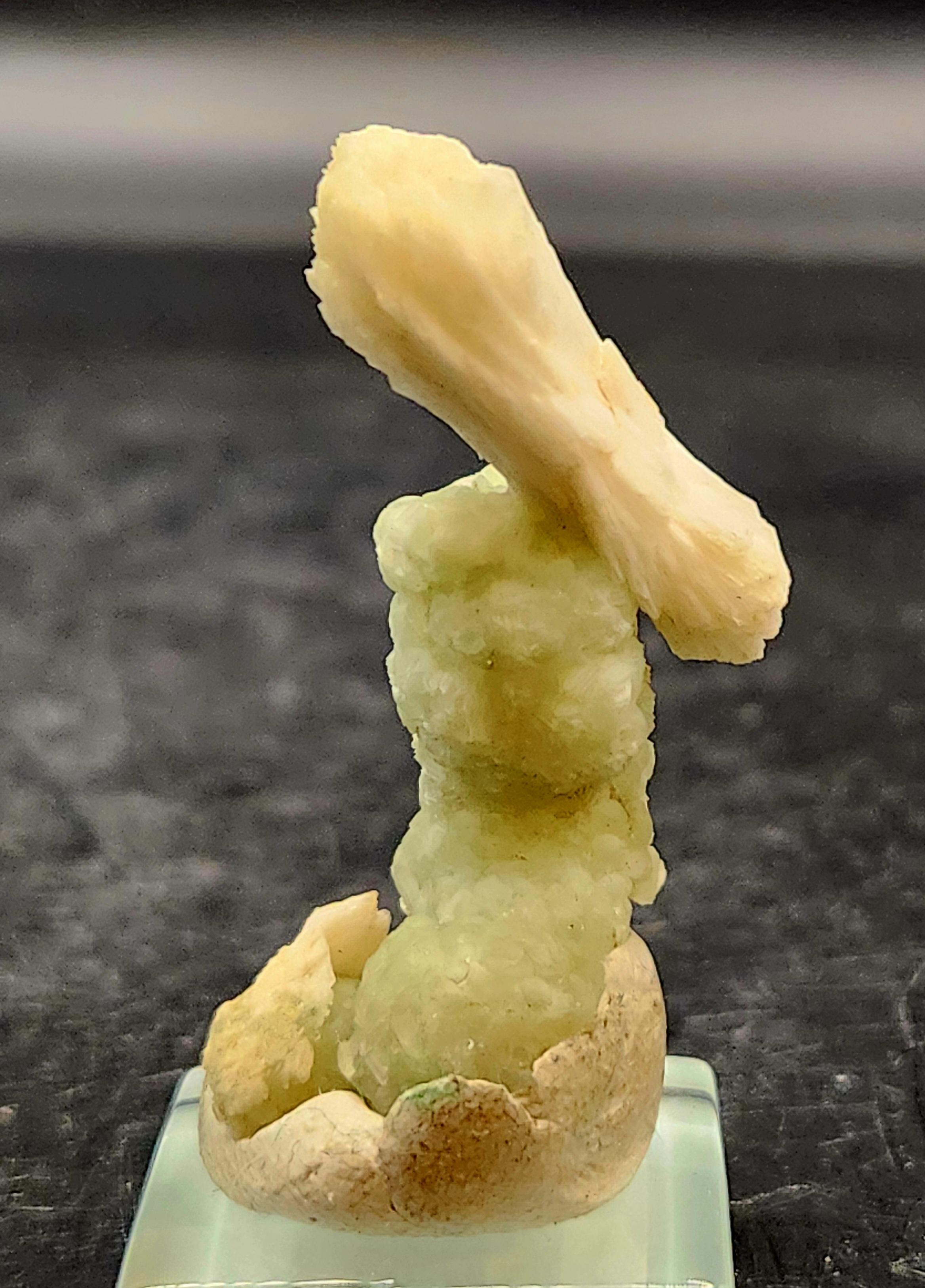 Stilbite on Prehnite